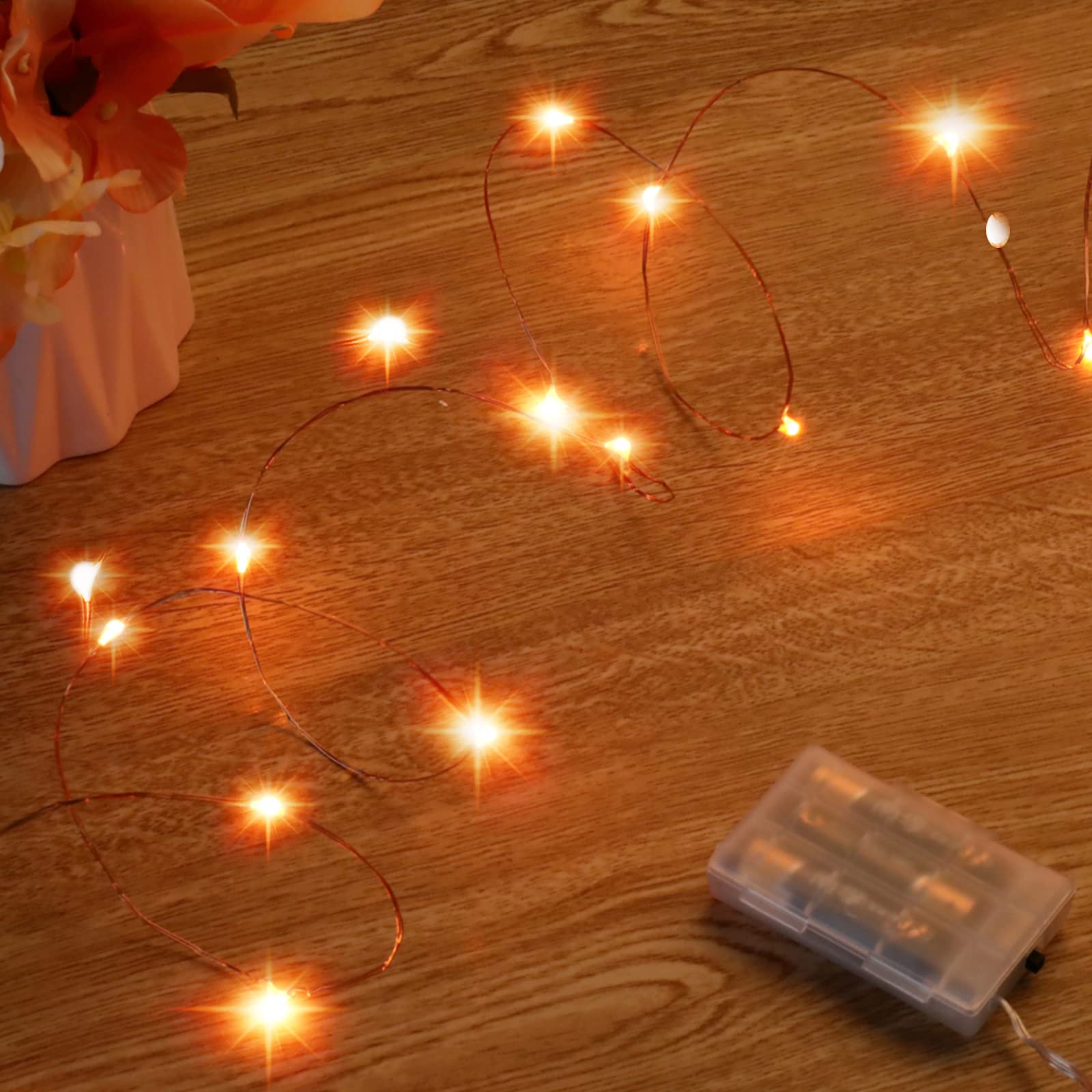 Fairy Lights Ariceleo Mini Halloween, 5 M, Naranja Con Batería - Venta Internacional.