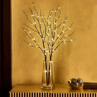 Foto 1 | Cronómetro Branch Lights Fudios Con Pilas Led, 32 Cm, Color Marrón, 100 Led - Venta Internacional.