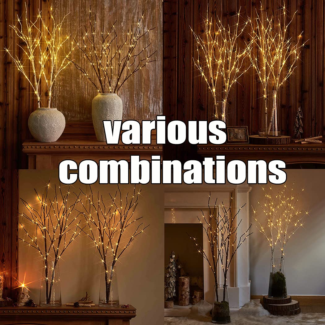 Foto 6 | Cronómetro Branch Lights Fudios Con Pilas Led, 32 Cm, Color Marrón, 100 Led - Venta Internacional.