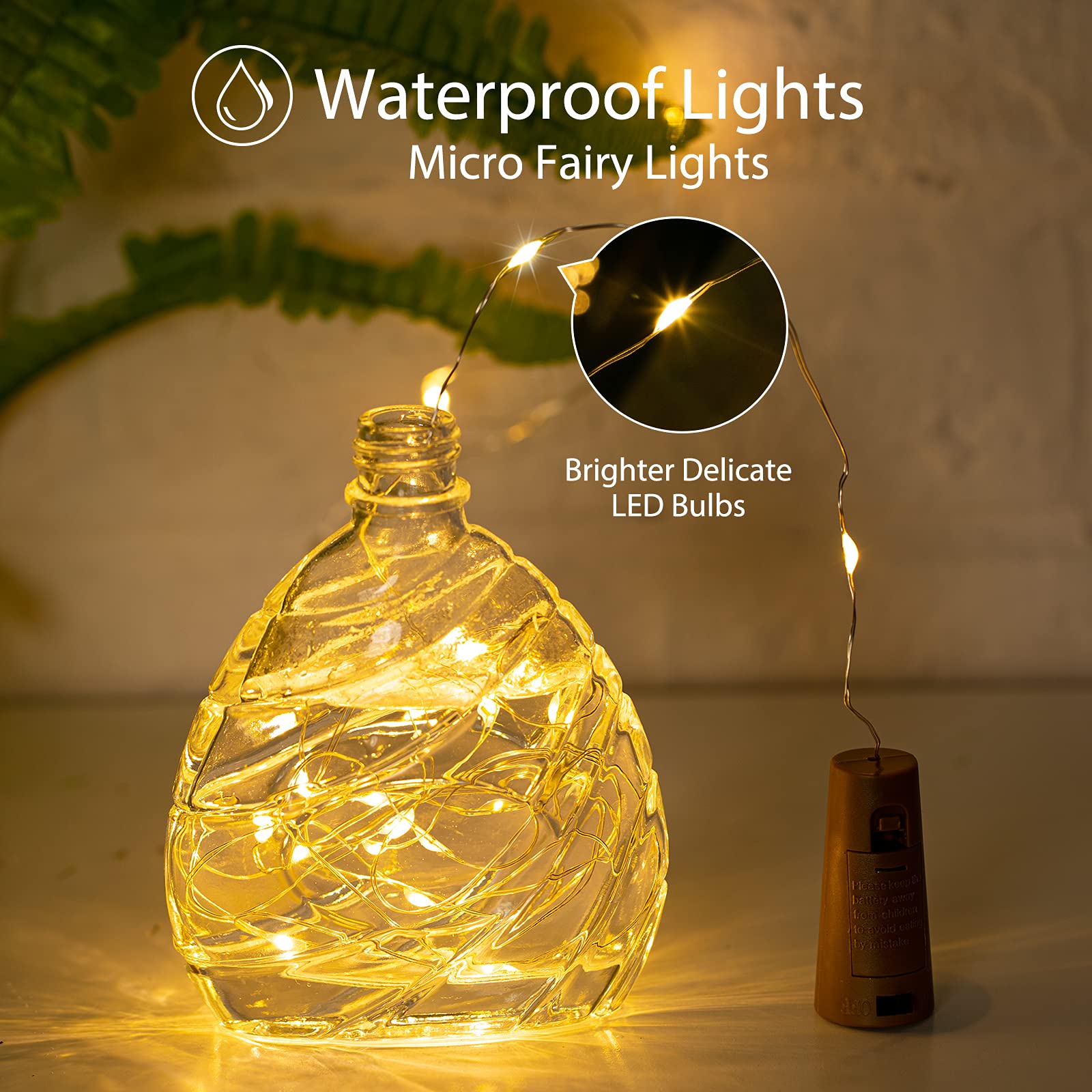 Foto 6 | Luces Para Botellas De Vino Brightown, 20 Led, Impermeables, Paquete De 10 - Venta Internacional.