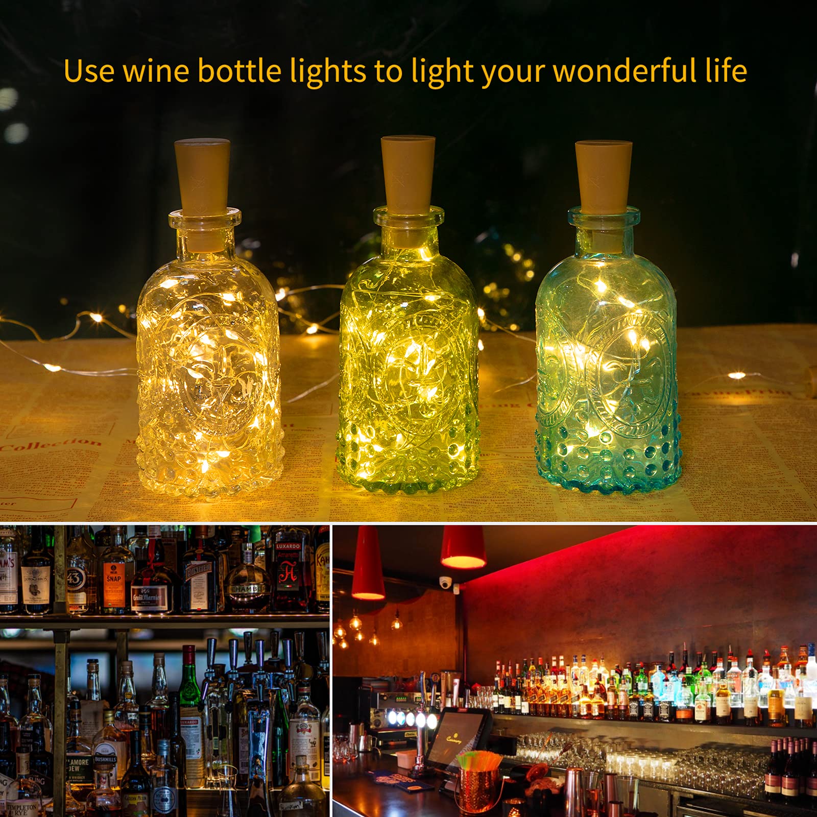 Foto 8 pulgar | Luces Para Botellas De Vino Brightown, 20 Led, Impermeables, Paquete De 10 - Venta Internacional.