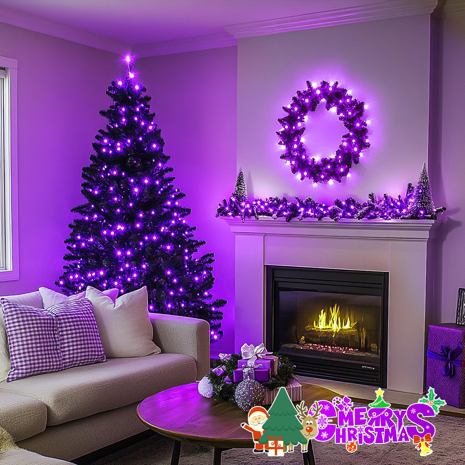 Foto 4 pulgar | Luces Navideñas Jmexsuss 200 Led, 20 M, Color Morado, Resistente Al Agua - Venta Internacional.