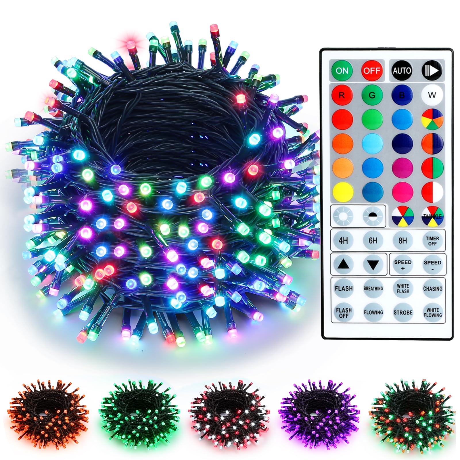 Foto 2 pulgar | Cadena De Luces Brillantes Que Cambian De Color, 30 M, 300 Led Rgb Con Mando A Distancia - Venta Internacional.