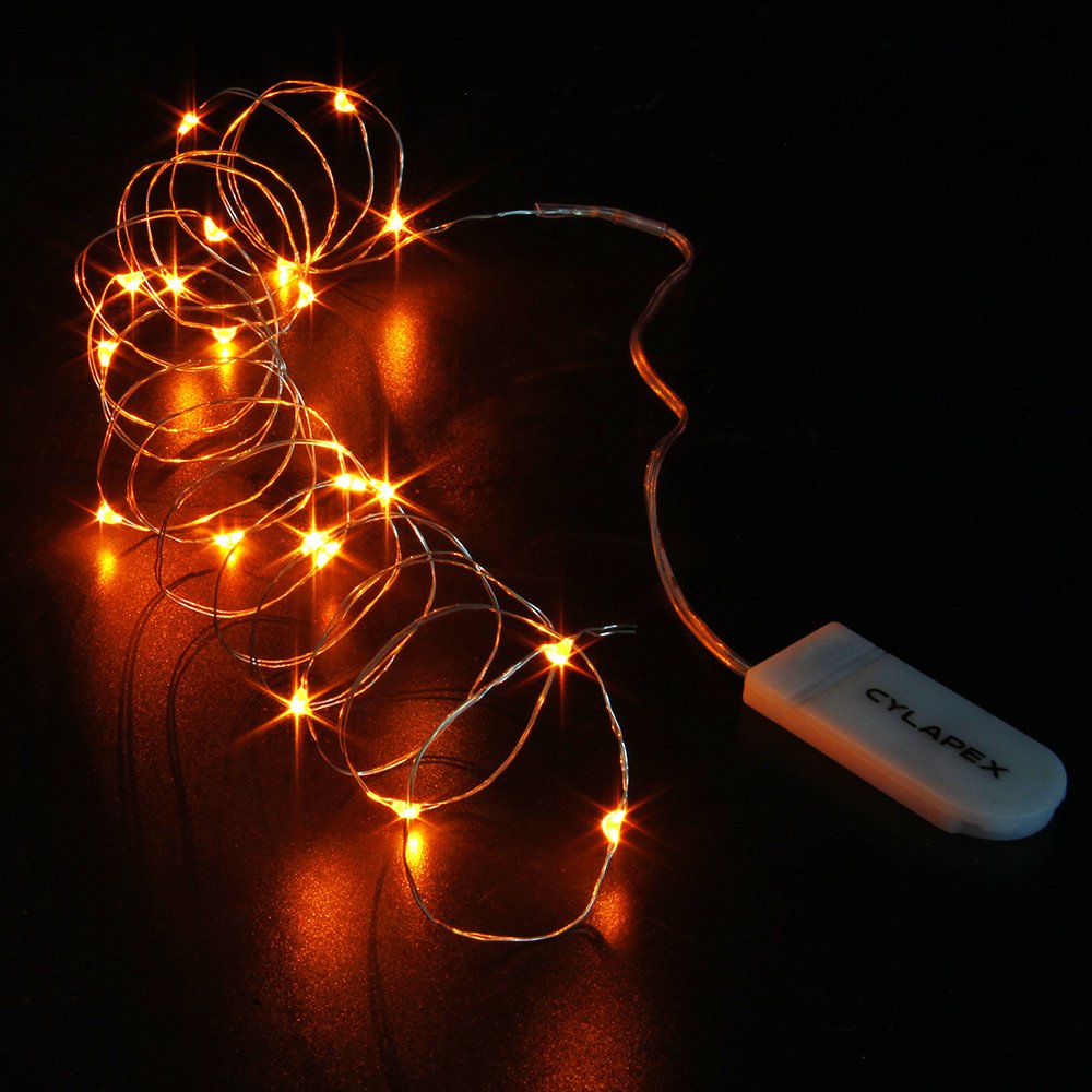 Foto 5 pulgar | Guirnalda De Luces Led Cylapex, Naranja, 3.3 Pies, 20 Led, Paquete De 6 - Venta Internacional.