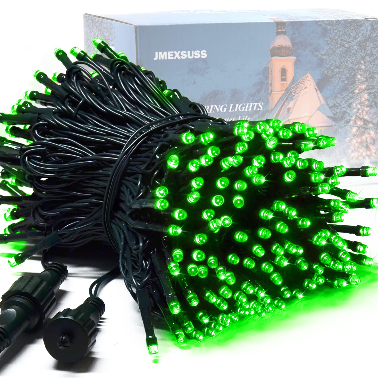 Guirnalda De Luces Navideñas Jmexsuss 200 Led, 20 M, Color Verde Para Exteriores - Venta Internacional.