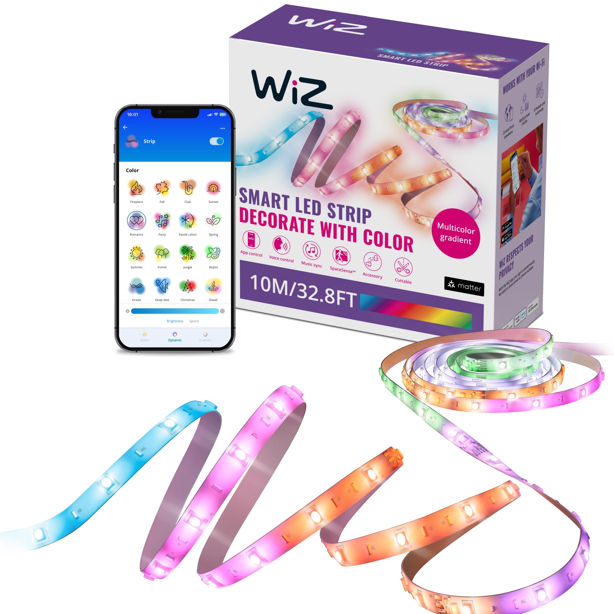 Tira De Luces Led Wiz Connected De 10 M Que Fluye, Multicolor, Inteligente - Venta Internacional.