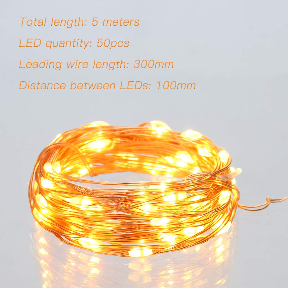 Foto 5 pulgar | Led Ariceleo Fairy Lights Blanco Cálido 5 m - Venta Internacional