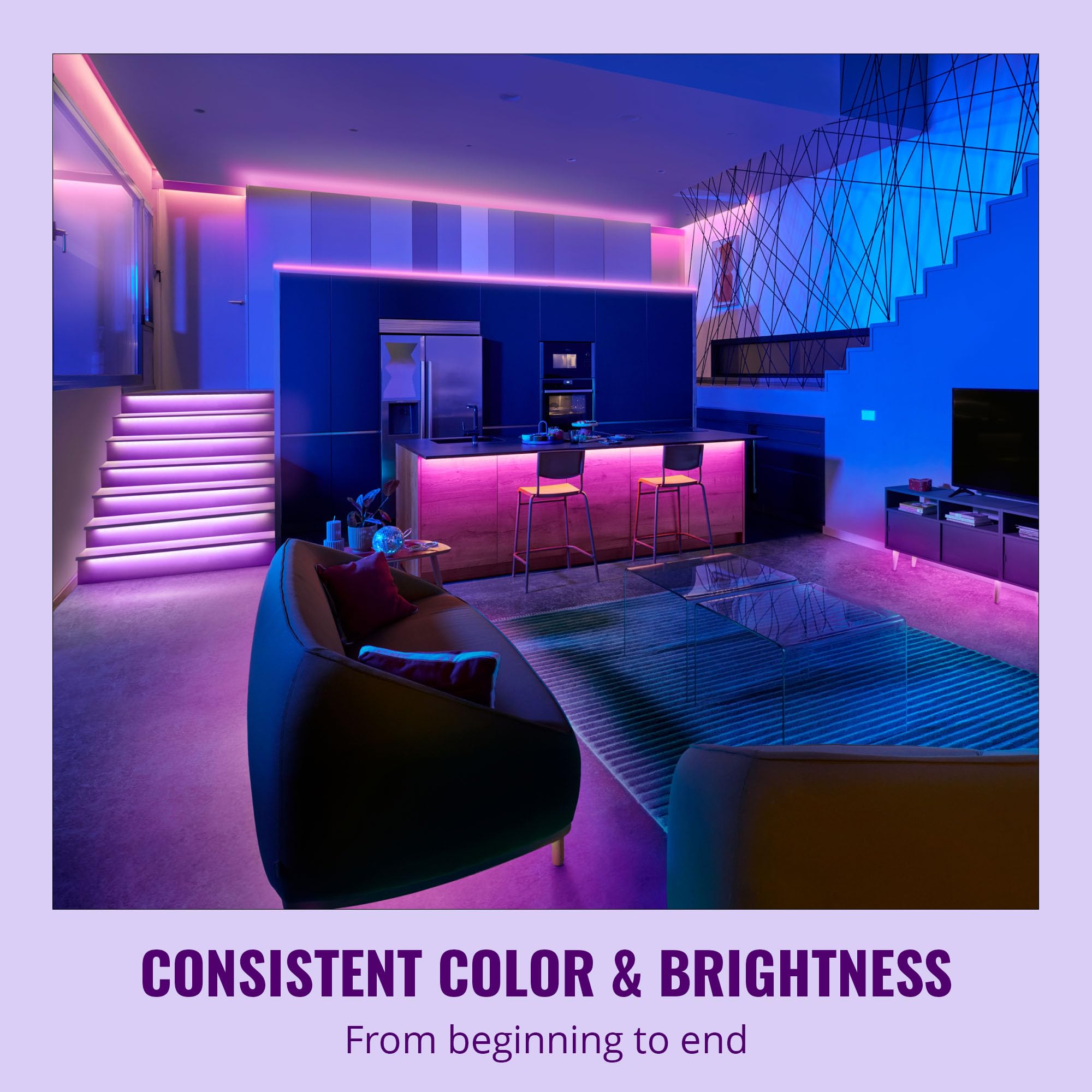 Foto 3 pulgar | Tira De Luces Led Wiz Connected Que Fluye, Multicolor, 30 M - Venta Internacional.