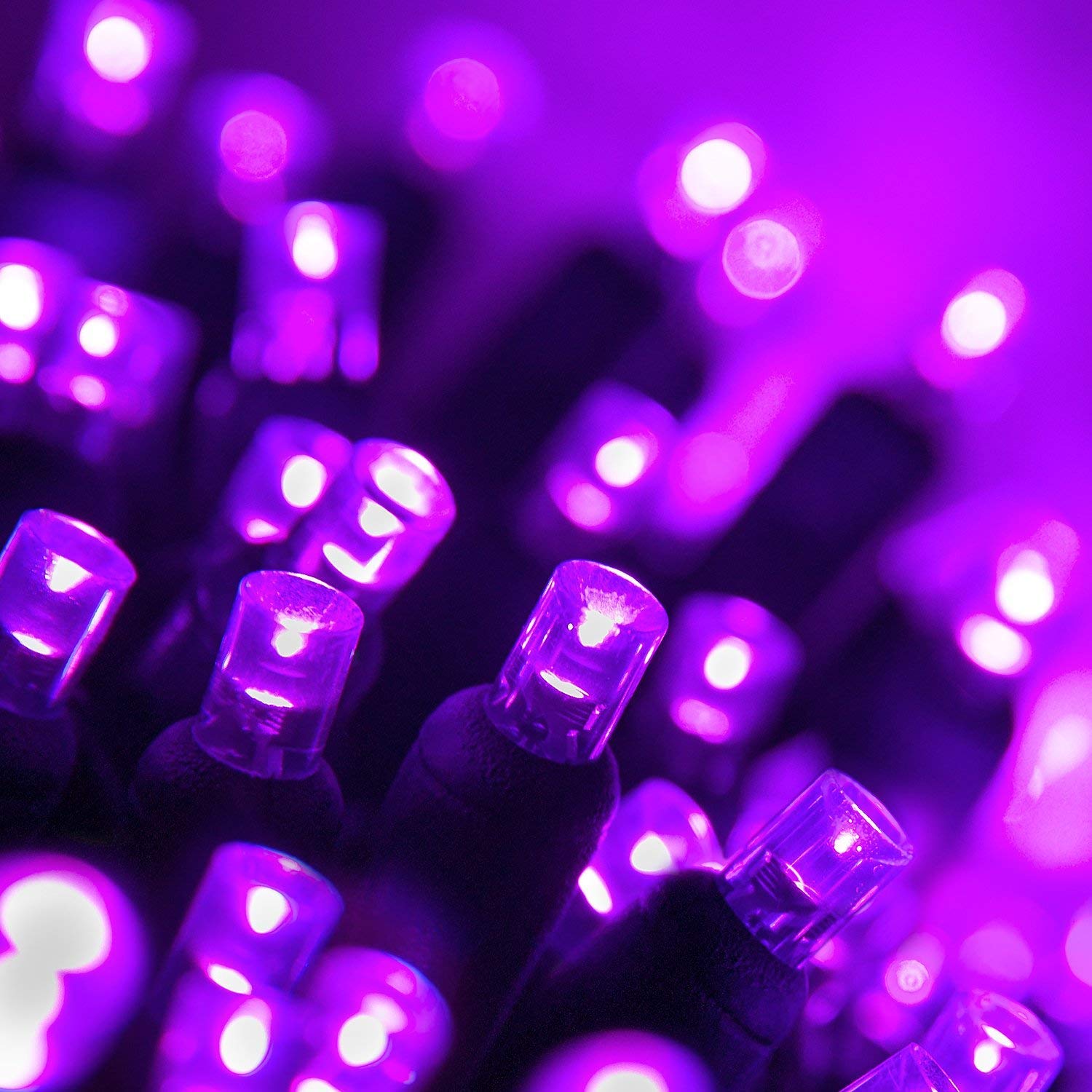 Luces Led Navideñas Con Iluminación De Color Verde Invierno, Color Morado, 5 Mm, 24 Pies - Venta Internacional.