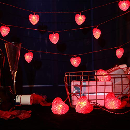 Foto 2 pulgar | Cadena De Luces Mudder, 5 M, 20 Led, Corazón Rojo, Día De San Valentín - Venta Internacional.