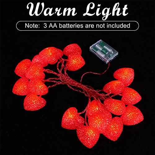 Foto 4 pulgar | Cadena De Luces Mudder, 5 M, 20 Led, Corazón Rojo, Día De San Valentín - Venta Internacional.