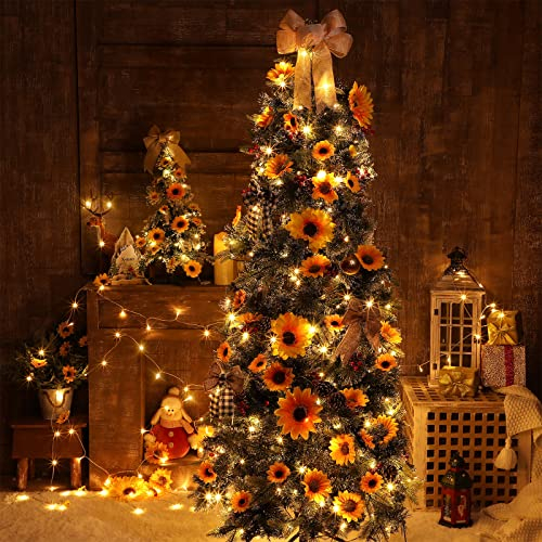 Foto 2 | Kit De Decoración Para Árbol De Navidad Jetec Con Diseño De Girasoles, 62 Unidades - Venta Internacional.