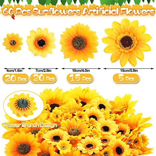 Foto 4 pulgar | Kit De Decoración Para Árbol De Navidad Jetec Con Diseño De Girasoles, 62 Unidades - Venta Internacional.