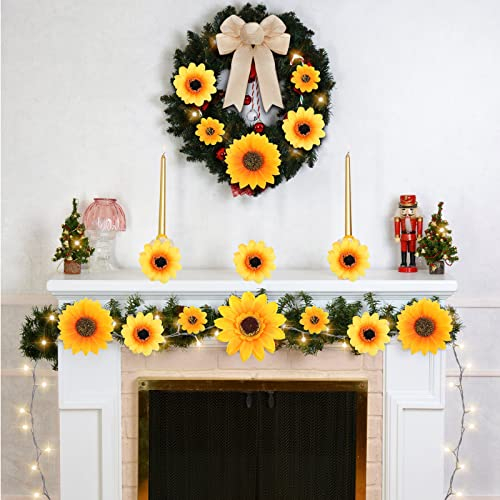 Foto 7 pulgar | Kit De Decoración Para Árbol De Navidad Jetec Con Diseño De Girasoles, 62 Unidades - Venta Internacional.