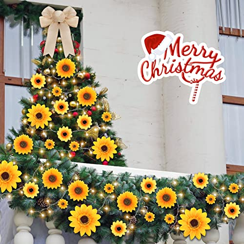 Foto 8 pulgar | Kit De Decoración Para Árbol De Navidad Jetec Con Diseño De Girasoles, 62 Unidades - Venta Internacional.