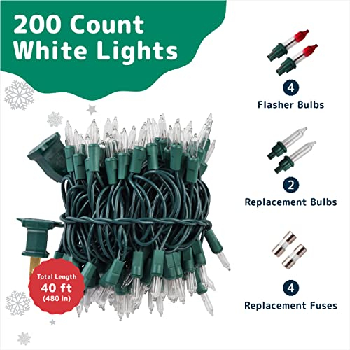 Foto 3 pulgar | Luces Navideñas Prextex 12 M 200, Color Blanco Transparente, Impermeable - Venta Internacional.