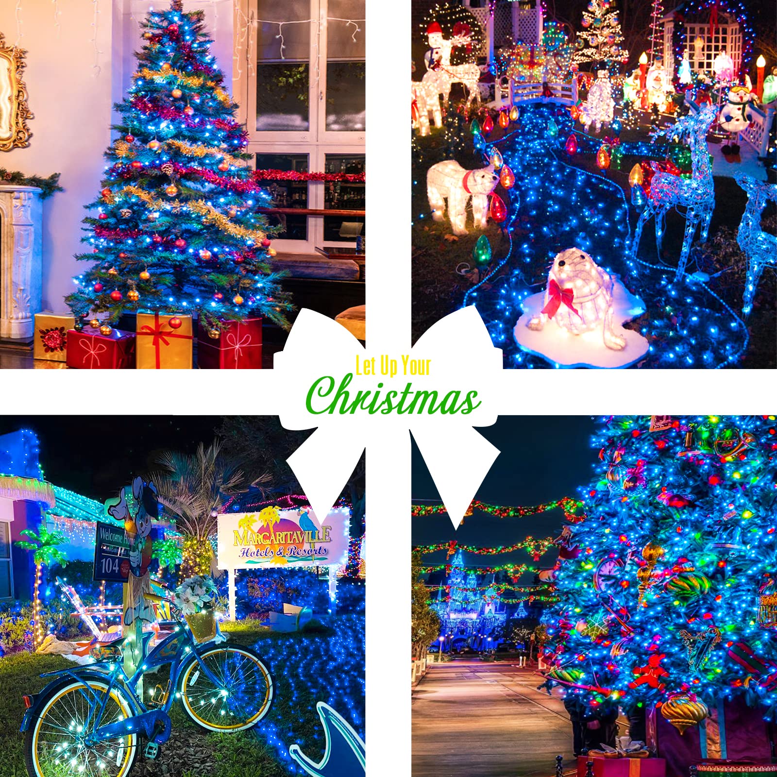 Foto 5 | Luces Para Árbol De Navidad Jmexsuss, 10 M, 100 Led, Azul, Batería Operativa - Venta Internacional.