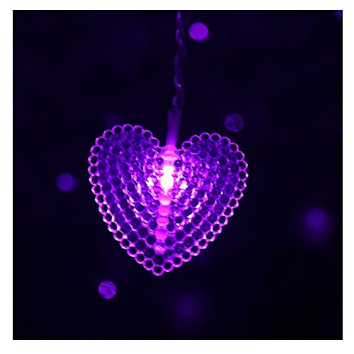 Foto 6 pulgar | Cortina Led Lainin, 96 Led, 18p, Con Forma De Corazón, Color Morado - Venta Internacional.