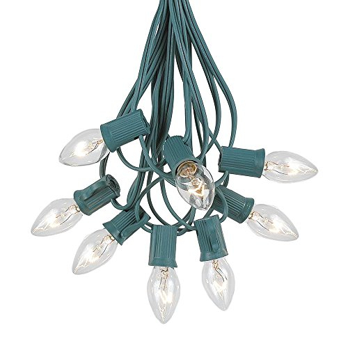 Luces Navideñas Novelty Lights C7, Transparentes, 7 W, 25 M, Para Interiores Y Exteriores - Venta Internacional.