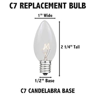 Foto 2 | Bombillas De Repuesto Novelty Lights Ceramic C7/e12 De 5 W, Azul, 25 P - Venta Internacional.