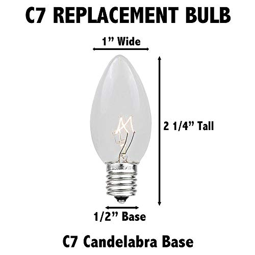 Foto 5 | Bombillas De Repuesto Novelty Lights Ceramic C7/e12 De 5 W, Azul, 25 P - Venta Internacional.