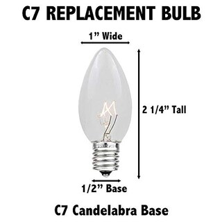 Foto 5 | Bombillas De Repuesto Novelty Lights Ceramic C7/e12 De 5 W, Azul, 25 P - Venta Internacional.
