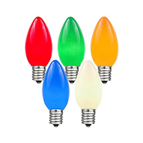 Foto 7 | Bombillas De Repuesto Novelty Lights Ceramic C7/e12 De 5 W, Azul, 25 P - Venta Internacional.