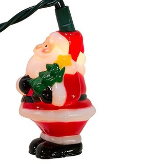 Foto 3 | Juego De Luces Kurt Adler Papá Noel Con Árbol, 10 Luces, 3 Pulgadas Ul - Venta Internacional.
