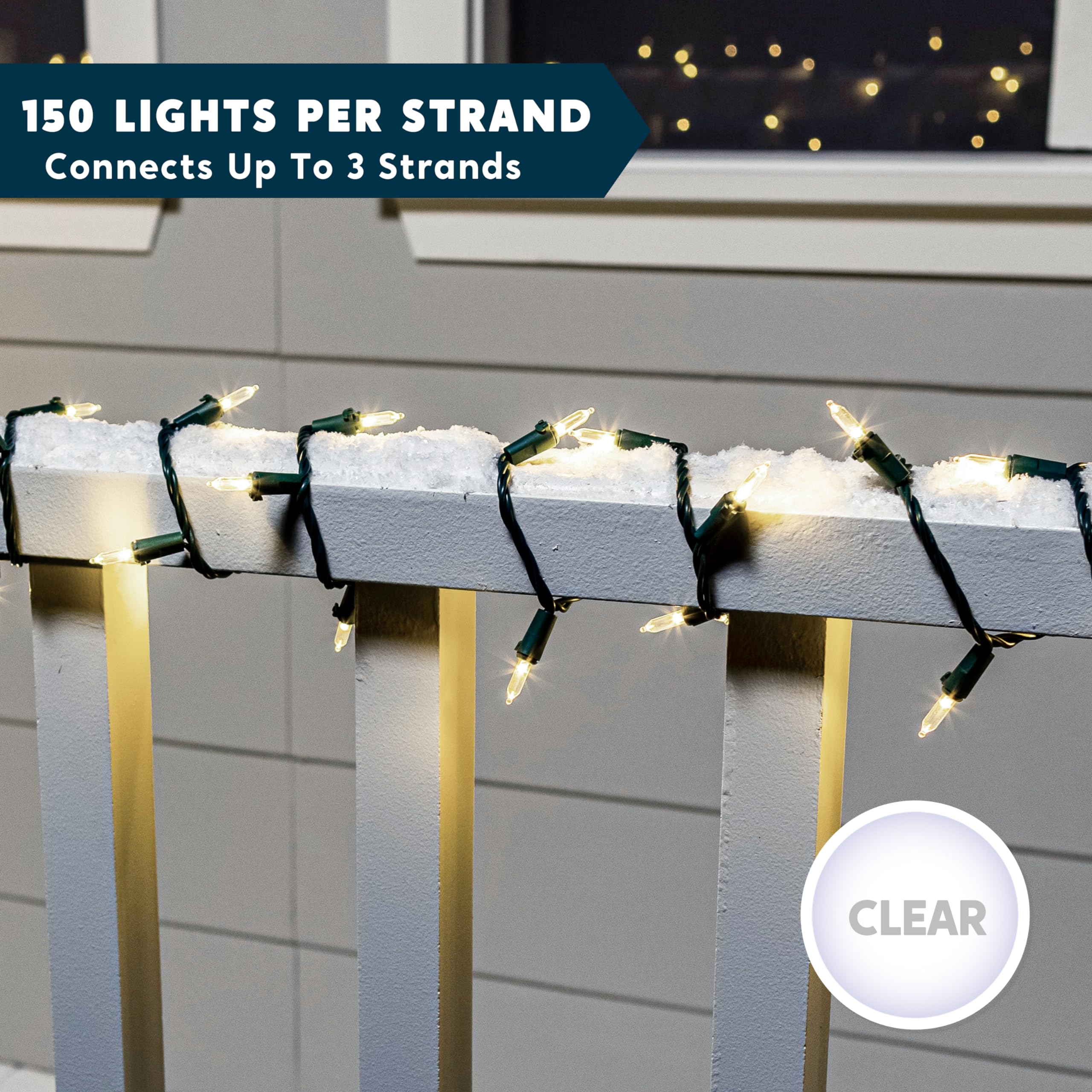 Foto 4 pulgar | Luces Navideñas Joiedomi Clear Outdoor 450 (3x150) 11,8 M - Venta Internacional.