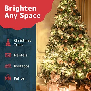 Foto 4 | Luces Navideñas Prextex, 18 M, 300 Luces Brillantes De Color Blanco Cálido - Venta Internacional.