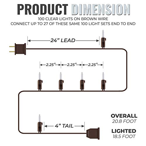 Foto 2 | Luces Led Navideñas 612 Vermont 100, Blancas, 20.8 Pies - Venta Internacional.