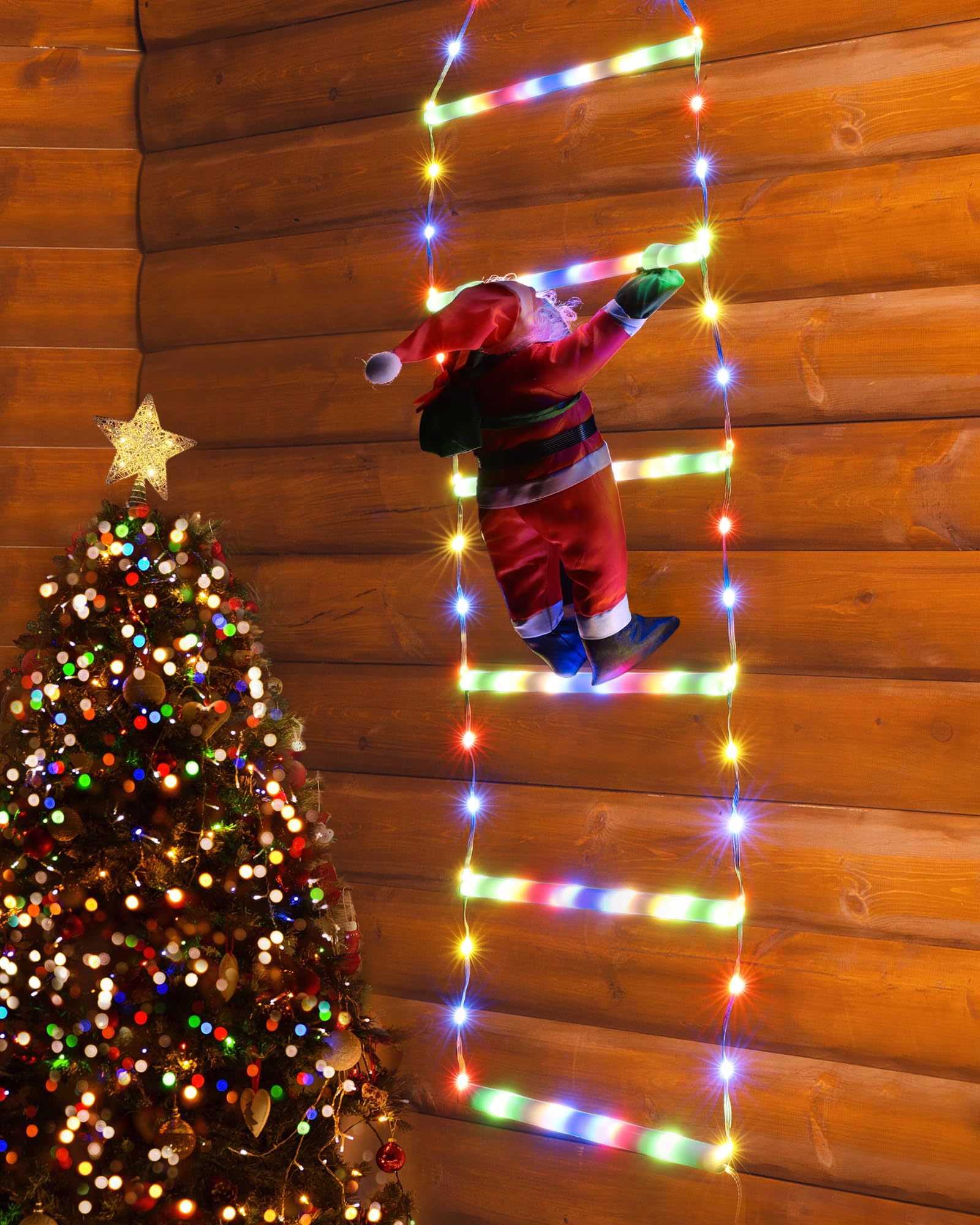 Luces De Escalera Decorativas Navideñas Toodour Led Con Papá Noel - Venta Internacional.