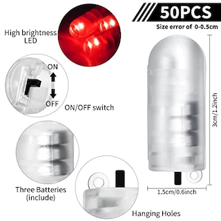 Foto 2 | Luces Led Con Forma De Globo Que Funcionan Con Pilas Para Decoración - Venta Internacional.