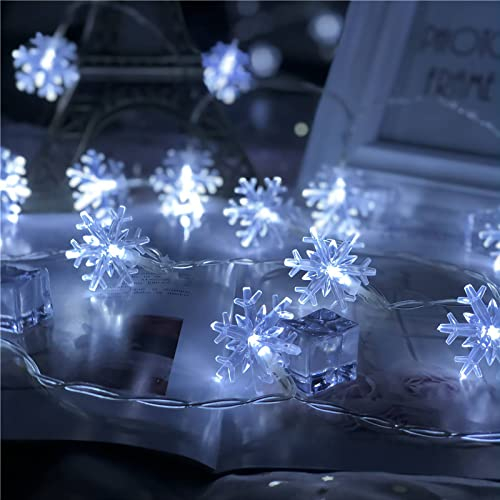 Foto 7 pulgar | Luces Navideñas Cesof De 20 Pies Y 40 Led Con Forma De Copo De Nieve, Funcionan Con Pilas - Venta Internacional.