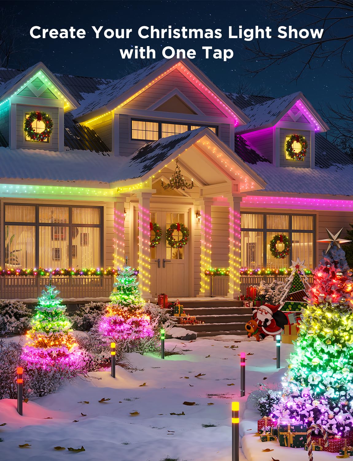 Foto 8 pulgar | Luces Navideñas Govee Smart Rgbic De 10 M, Más De 125 Modos De Escena - Venta Internacional.