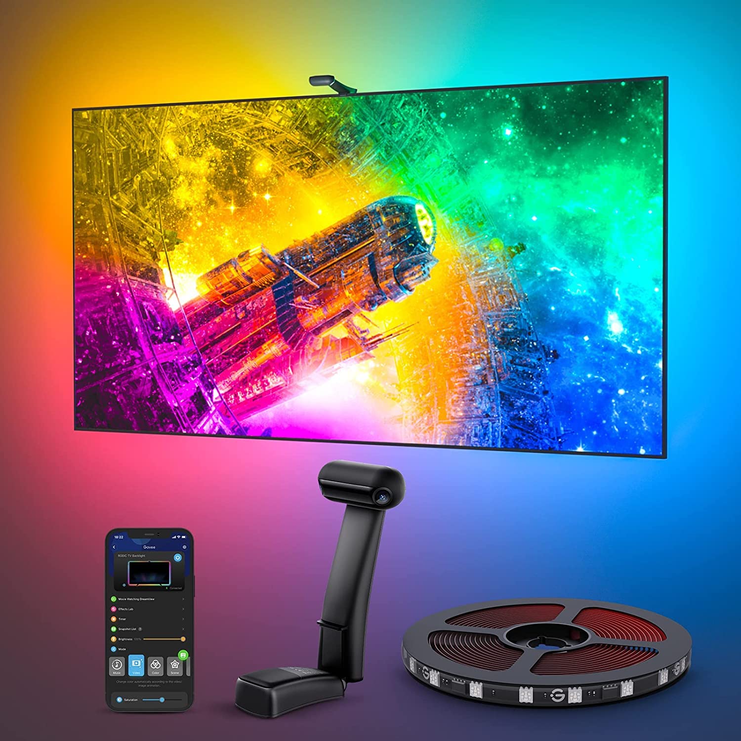 Foto 2 pulgar | Retroiluminación Led Govee Envisual T2 Rgbic De 11.8 Pies Para Televisores De 55-65 Pulgadas - Venta Internacional.