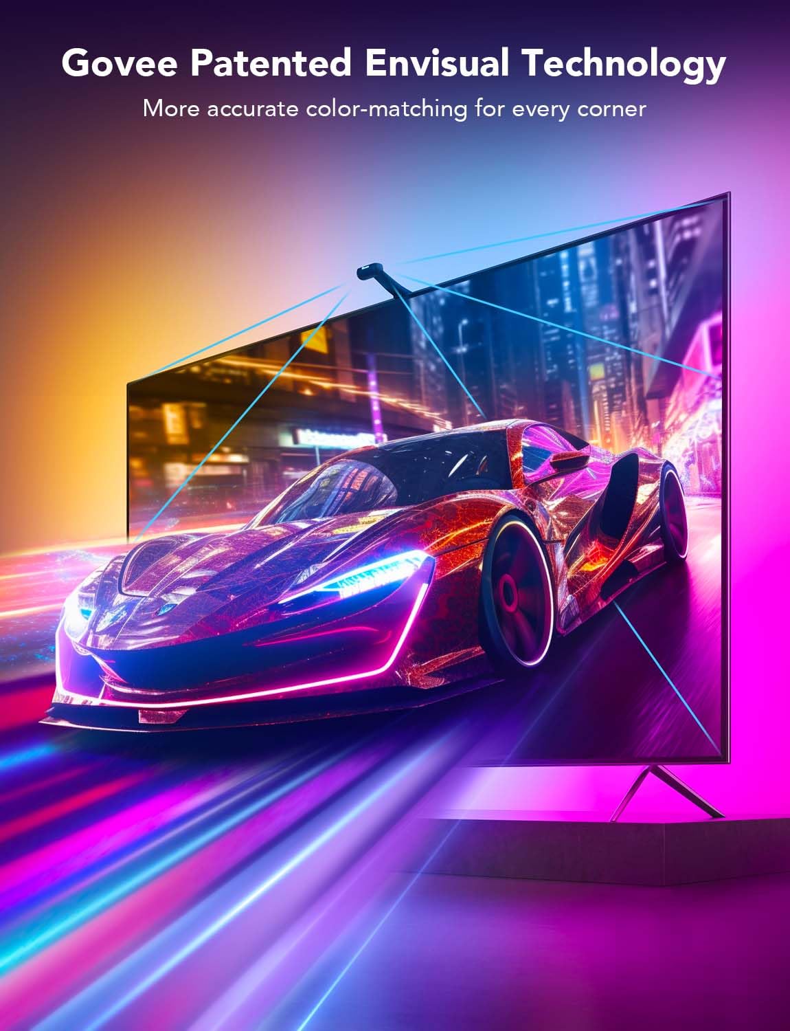Foto 2 | Retroiluminación Led Govee Envisual T2 Rgbic De 11.8 Pies Para Televisores De 55-65 Pulgadas - Venta Internacional.