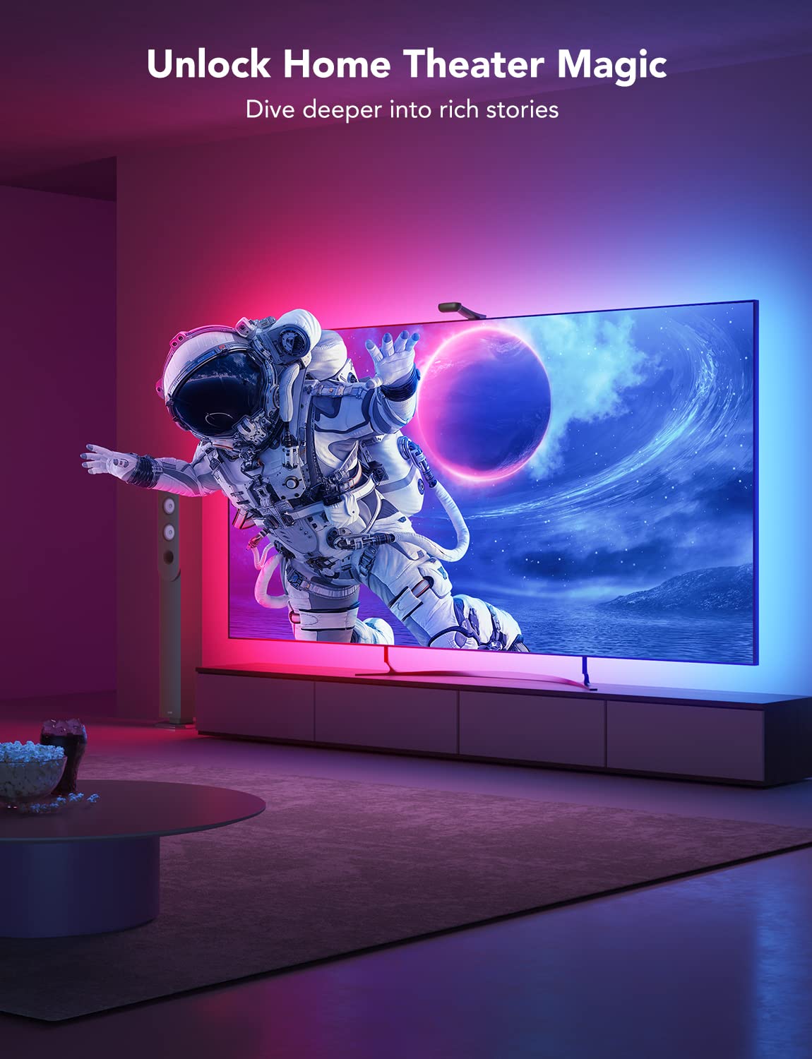 Foto 7 | Retroiluminación Led Govee Envisual T2 Rgbic De 11.8 Pies Para Televisores De 55-65 Pulgadas - Venta Internacional.