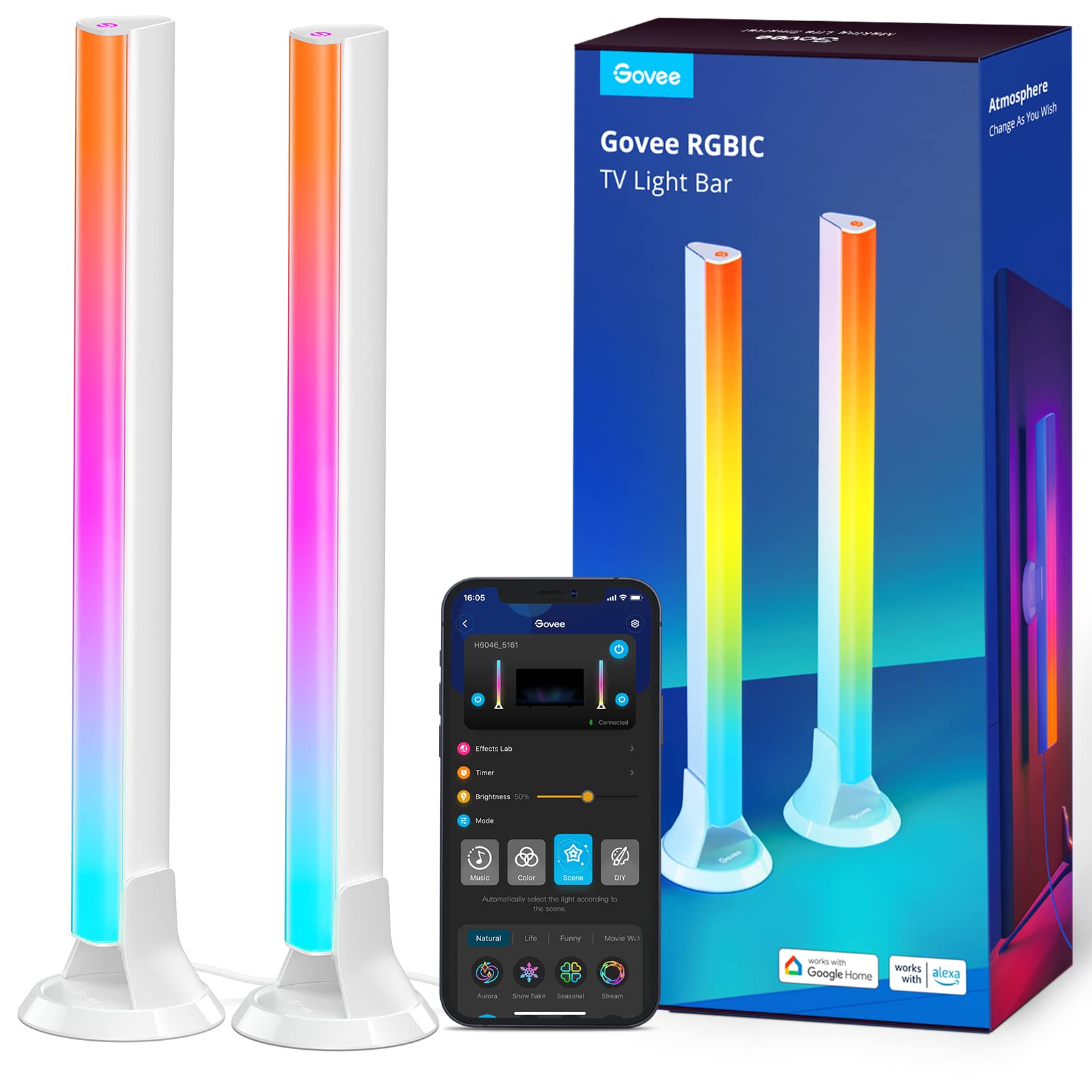 Foto 1 | Barras De Luz Govee Rgbic Con Retroiluminación Para Tv, 15 Cm, Wifi Para 45-70 Pulgadas - Venta Internacional.