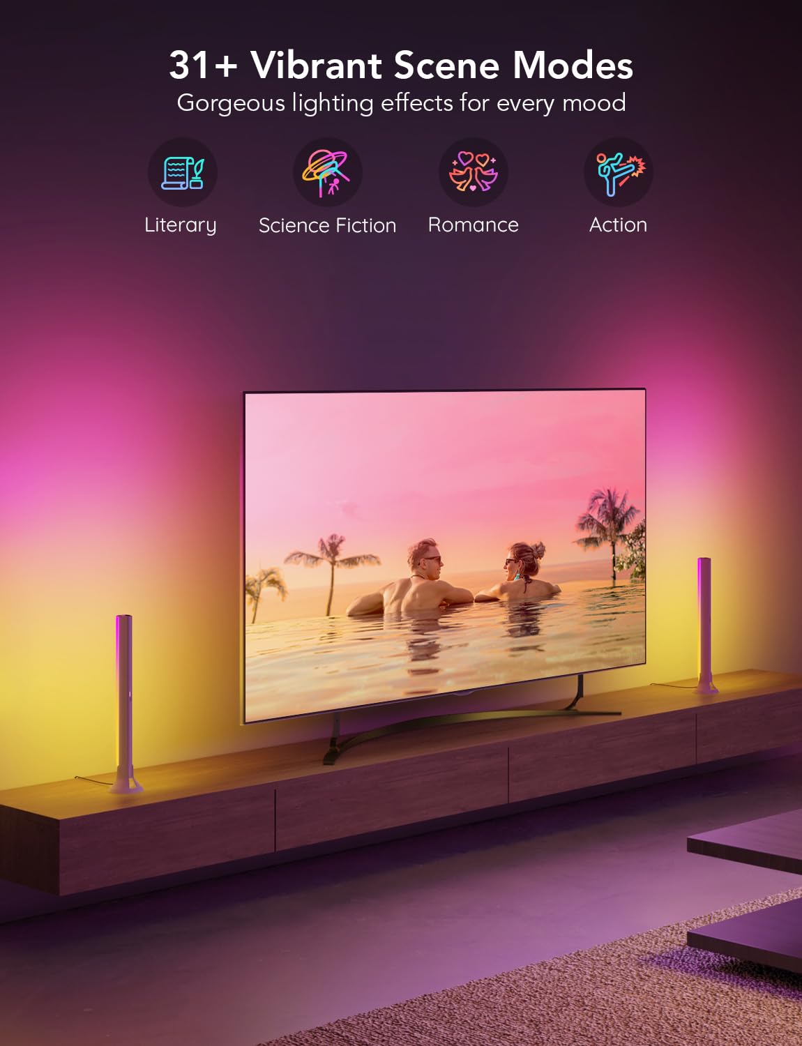 Foto 6 pulgar | Barras De Luz Govee Rgbic Con Retroiluminación Para Tv, 15 Cm, Wifi Para 45-70 Pulgadas - Venta Internacional.