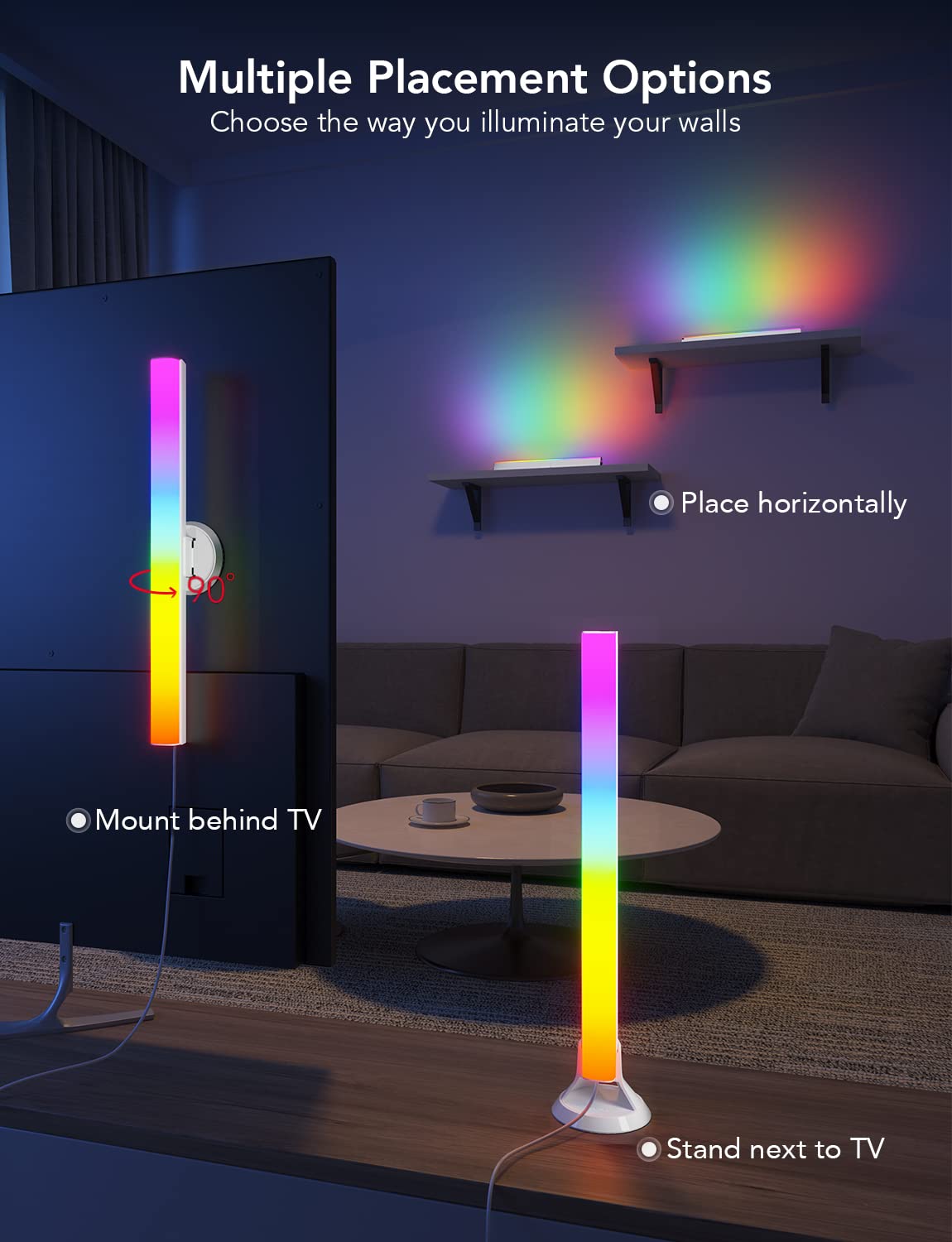 Foto 7 | Barras De Luz Govee Rgbic Con Retroiluminación Para Tv, 15 Cm, Wifi Para 45-70 Pulgadas - Venta Internacional.