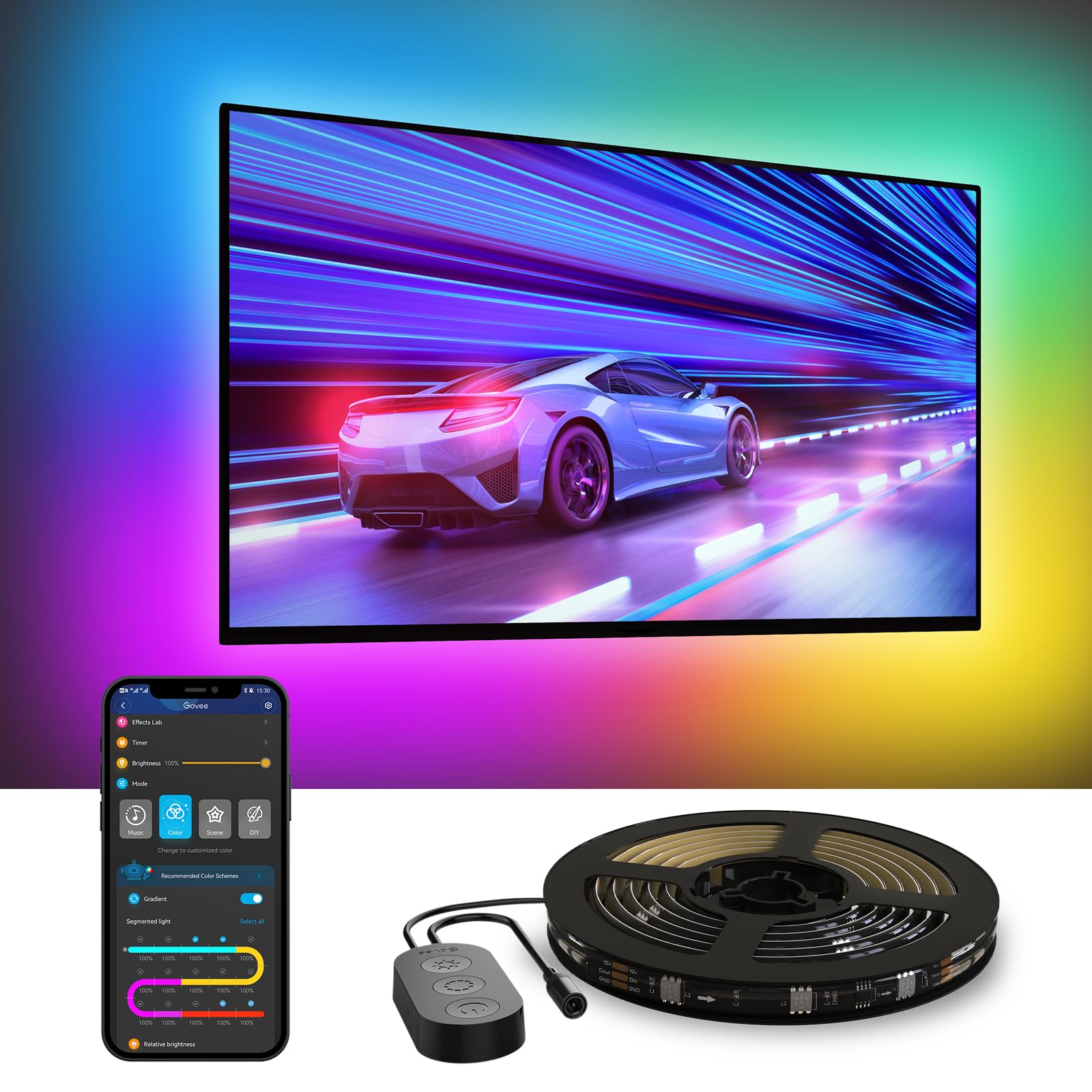 Foto 2 pulgar | Tv Con Retroiluminación Led Govee Rgbic Para 70 A 80 Pulgadas Con Bluetooth - Venta Internacional.