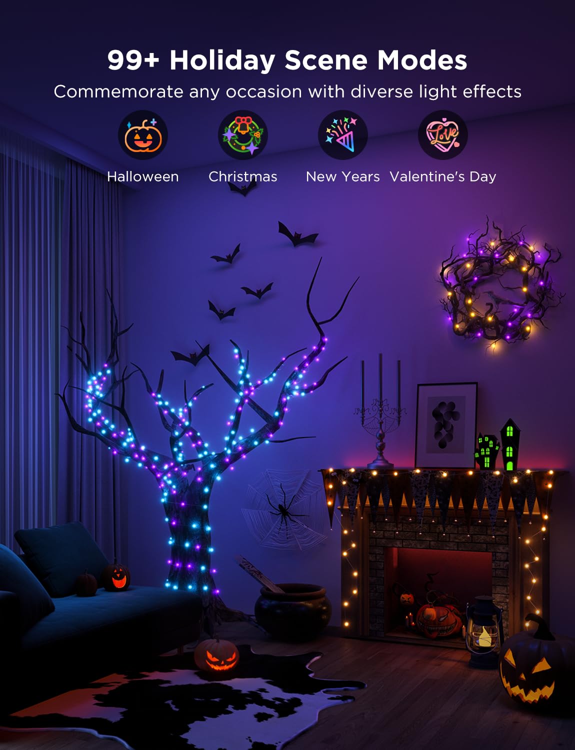 Foto 4 pulgar | Luces Navideñas Govee Smart Rgbic De 20 M Con Más De 99 Modos De Escena - Venta Internacional.