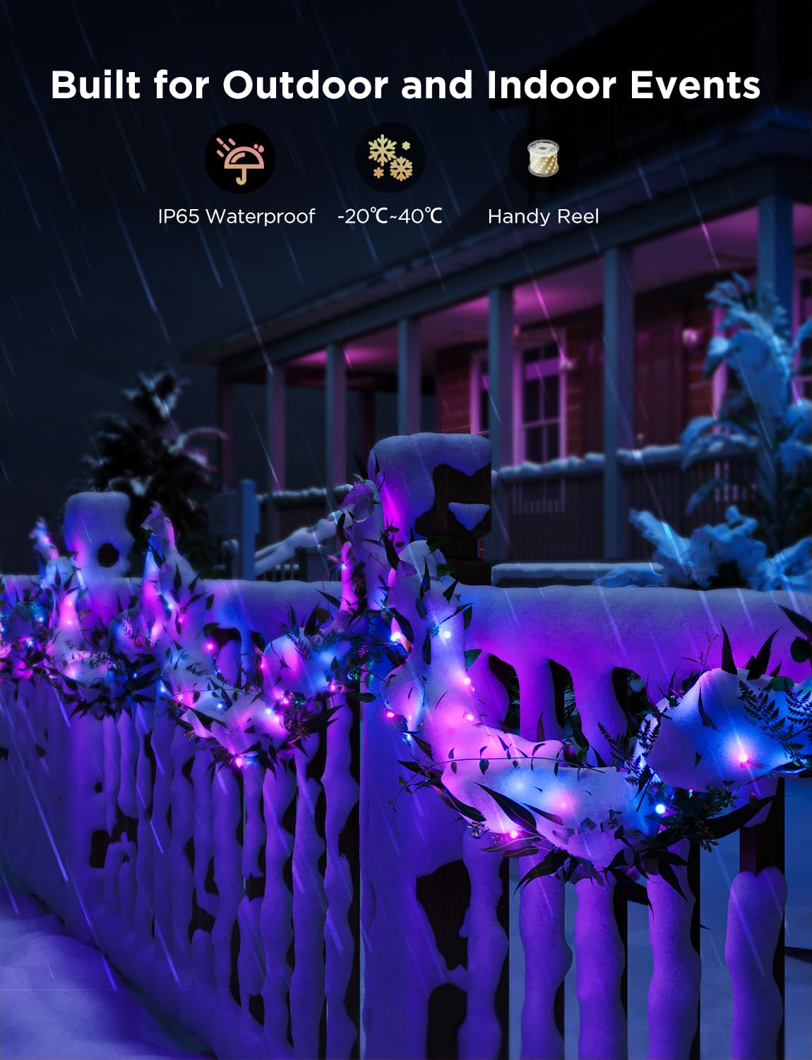 Foto 5 | Luces Navideñas Govee Smart Rgbic De 20 M Con Más De 99 Modos De Escena - Venta Internacional.