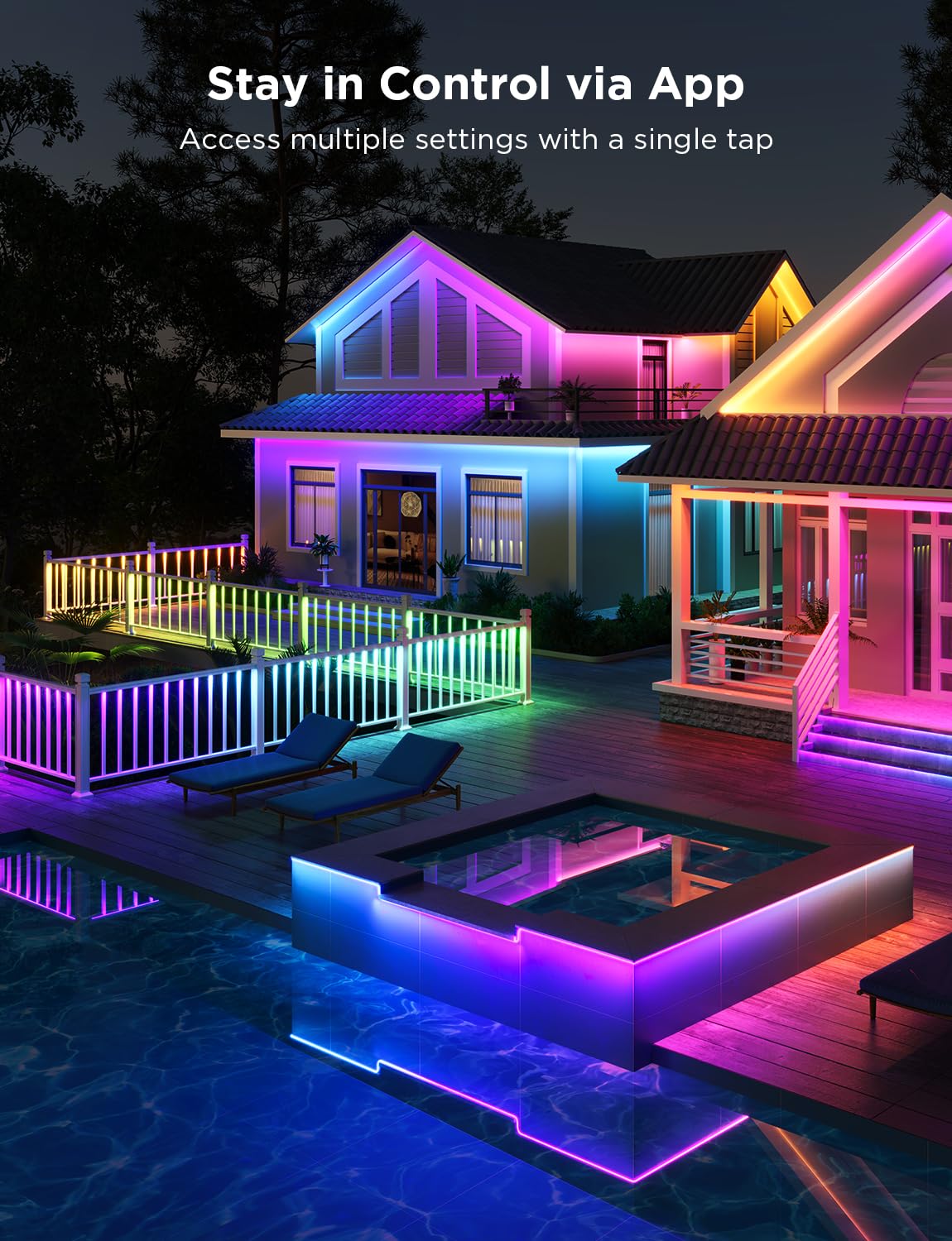 Foto 6 pulgar | Tira De Luces Led Para Exteriores Govee Rgbic, 30 M, Wifi, Resistente Al Agua - Venta Internacional.