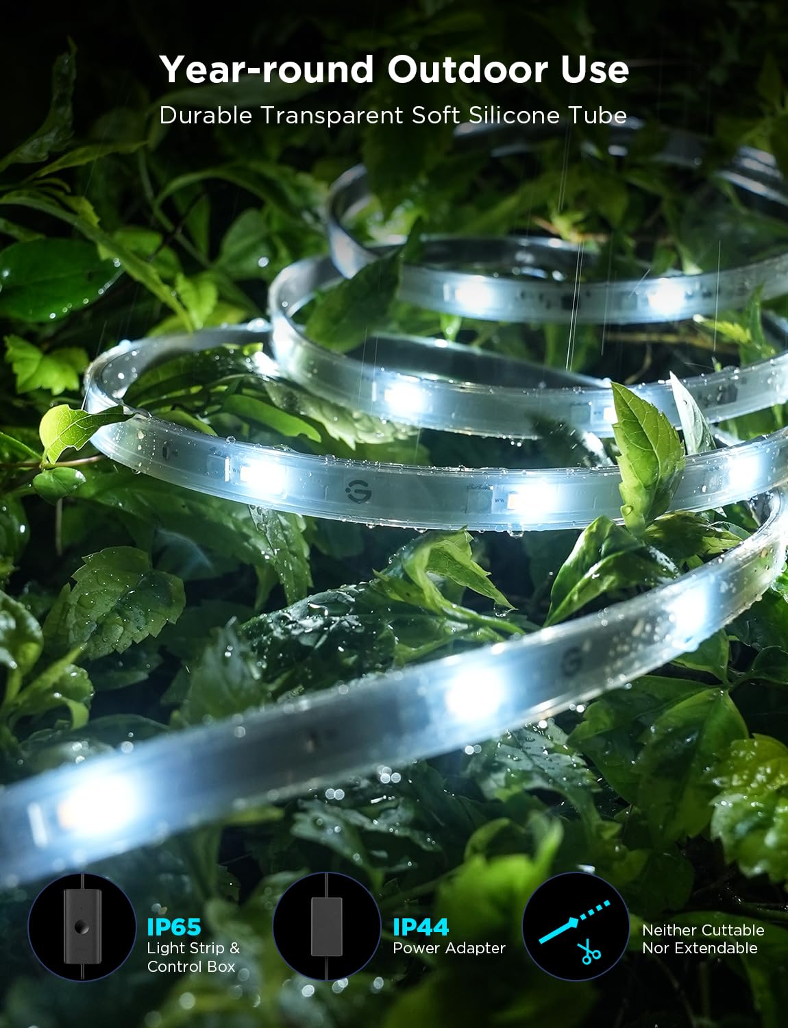 Foto 7 pulgar | Tira De Luces Led Para Exteriores Govee Rgbic, 30 M, Wifi, Resistente Al Agua - Venta Internacional.