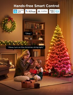 Foto 7 | Luces Navideñas Govee Rgbwic de 99 Pies y 300 Led con Mapeo de Formas - Venta Internacional