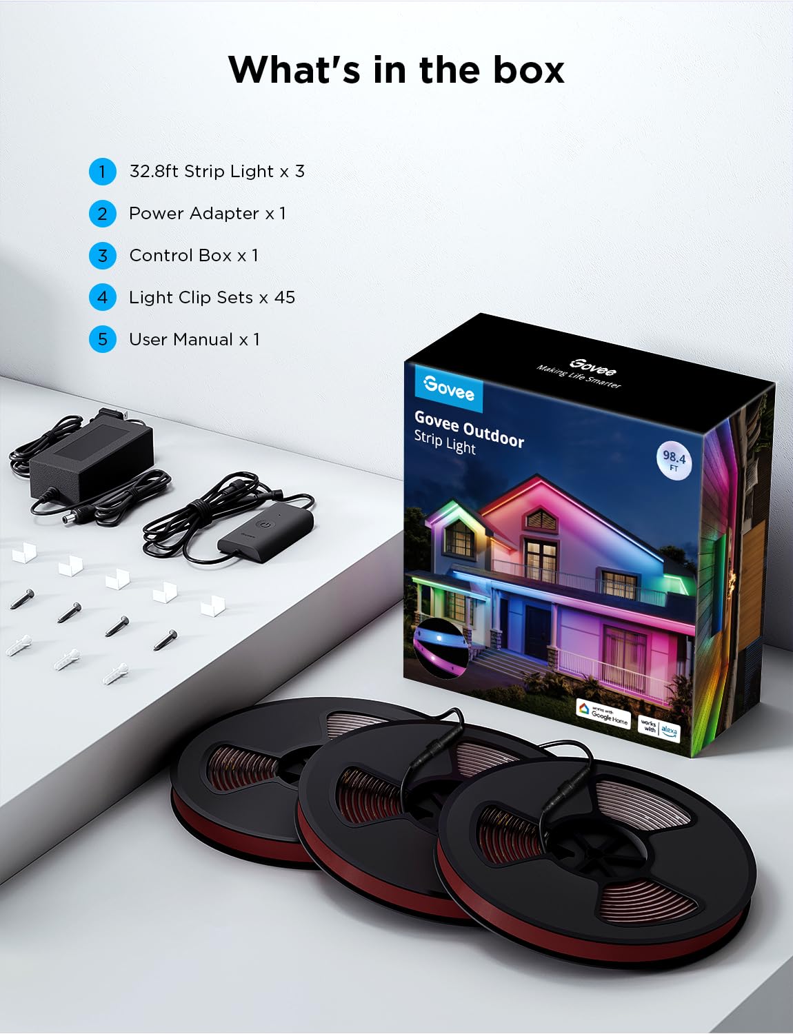 Foto 7 pulgar | Tira De Luces Led Govee Outdoor, Resistente Al Agua, 30 M, Con Wifi Rgbic - Venta Internacional.