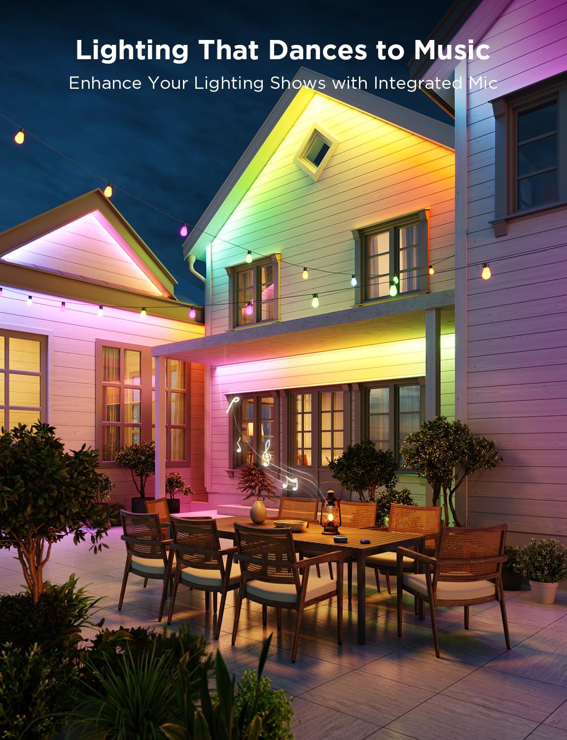 Foto 7 | Tira De Luces Led Govee Outdoor, Resistente Al Agua, 30 M, Con Wifi Rgbic - Venta Internacional.