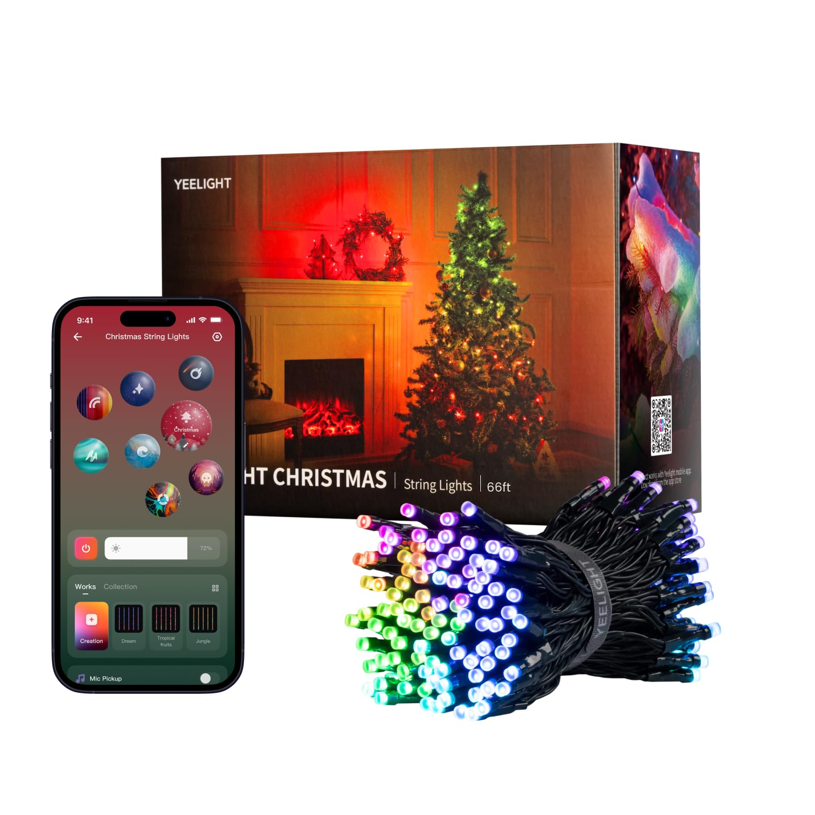 Foto 2 pulgar | Tira De Luces Para Árbol De Navidad Yeelight Rgbic De 20 M Con 200 Led - Venta Internacional.